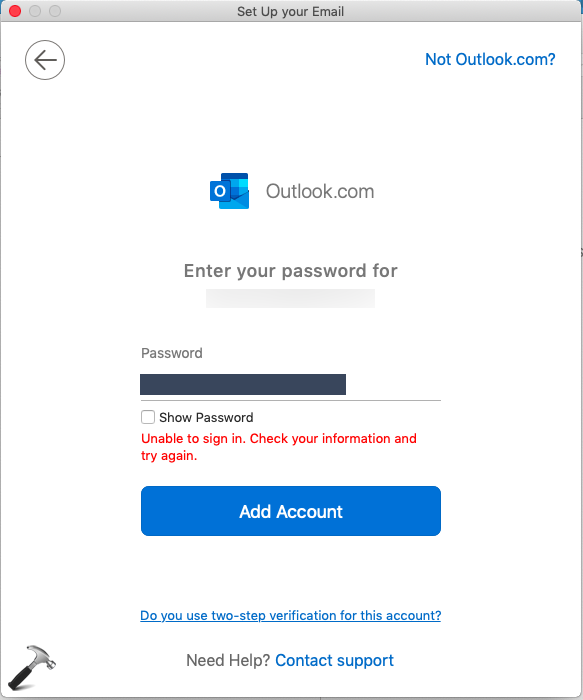 mac outlook asking for password
